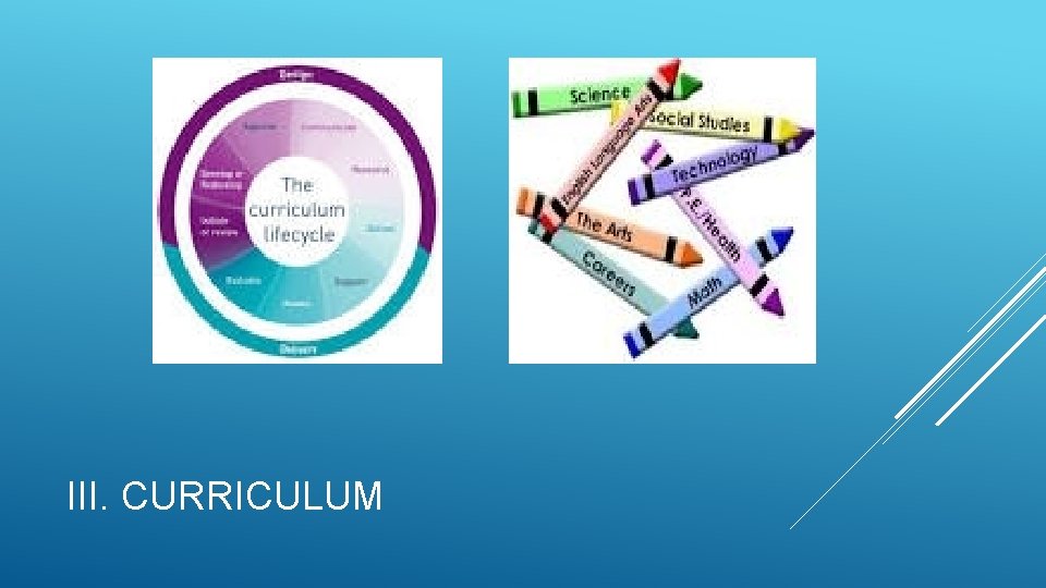 III. CURRICULUM 