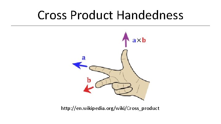 Cross Product Handedness http: //en. wikipedia. org/wiki/Cross_product 