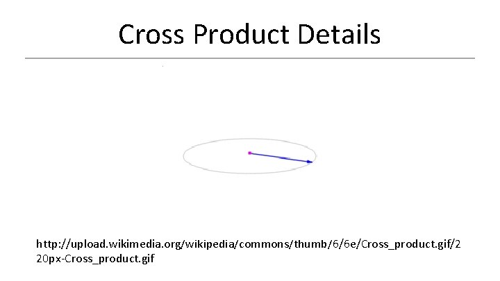 Cross Product Details http: //upload. wikimedia. org/wikipedia/commons/thumb/6/6 e/Cross_product. gif/2 20 px-Cross_product. gif 