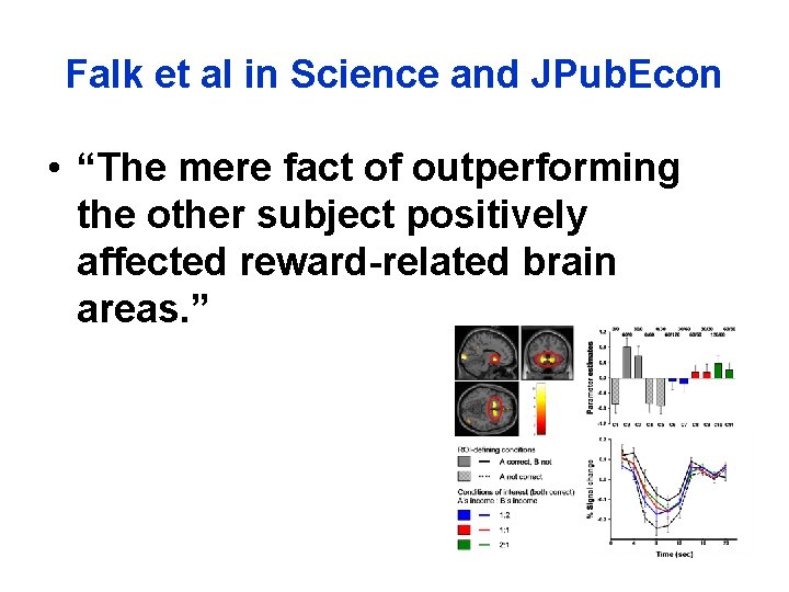 Falk et al in Science and JPub. Econ • “The mere fact of outperforming