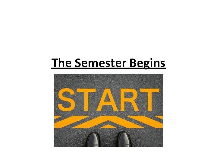 The Semester Begins 