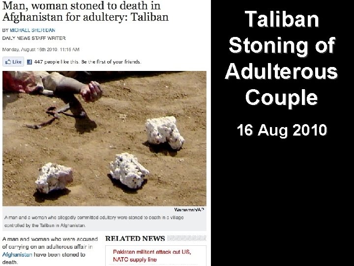 Taliban Stoning of Adulterous Couple 16 Aug 2010 Taliban Stoning of Adulterous Couple 16 Aug 2010