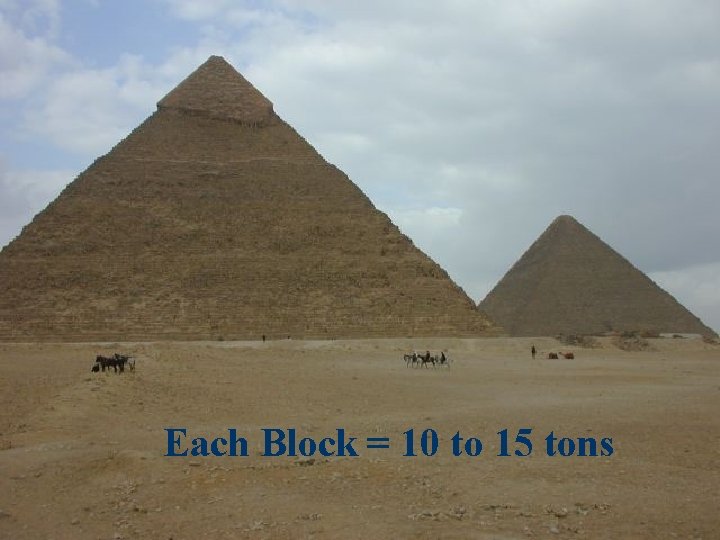 Each Block = 10 to 15 tons Each Block = 10 to 15 tons