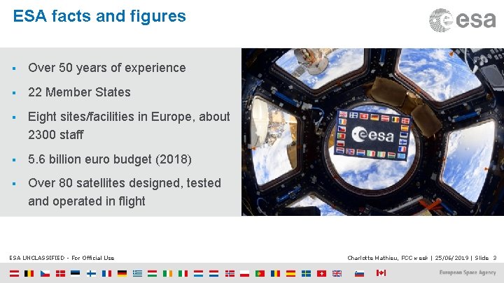 ESA facts and figures § Over 50 years of experience § 22 Member States