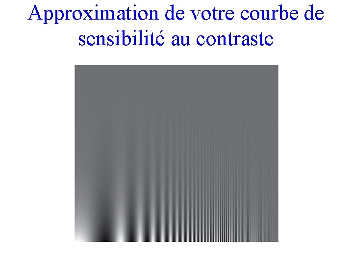 Approximation de votre courbe de sensibilité au contraste 