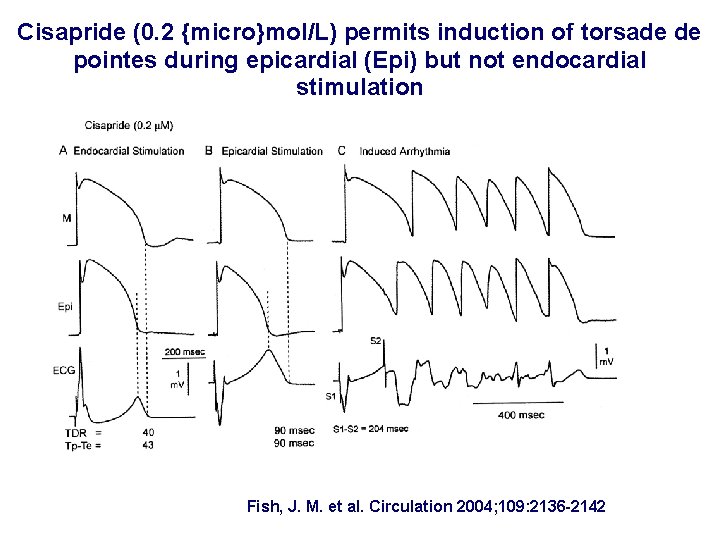 Cisapride (0. 2 {micro}mol/L) permits induction of torsade de pointes during epicardial (Epi) but