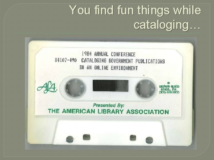 You find fun things while cataloging… 