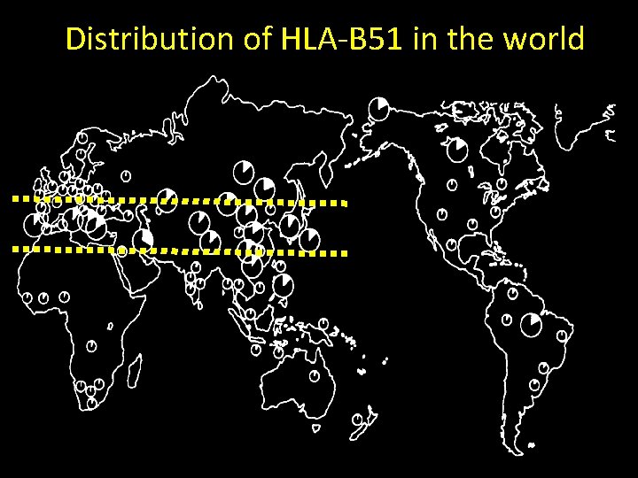 Distribution of HLA-B 51 in the world 