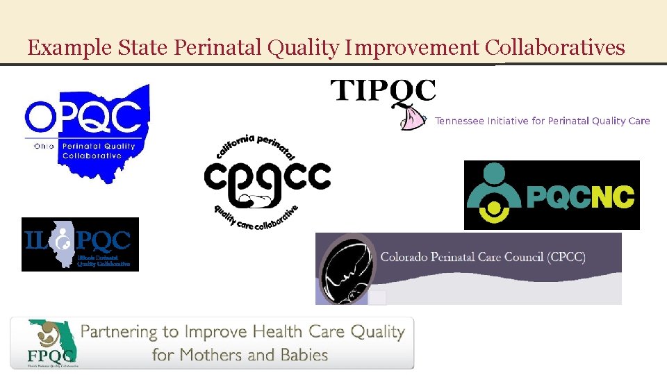 Example State Perinatal Quality Improvement Collaboratives 