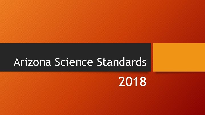 Arizona Science Standards 2018 