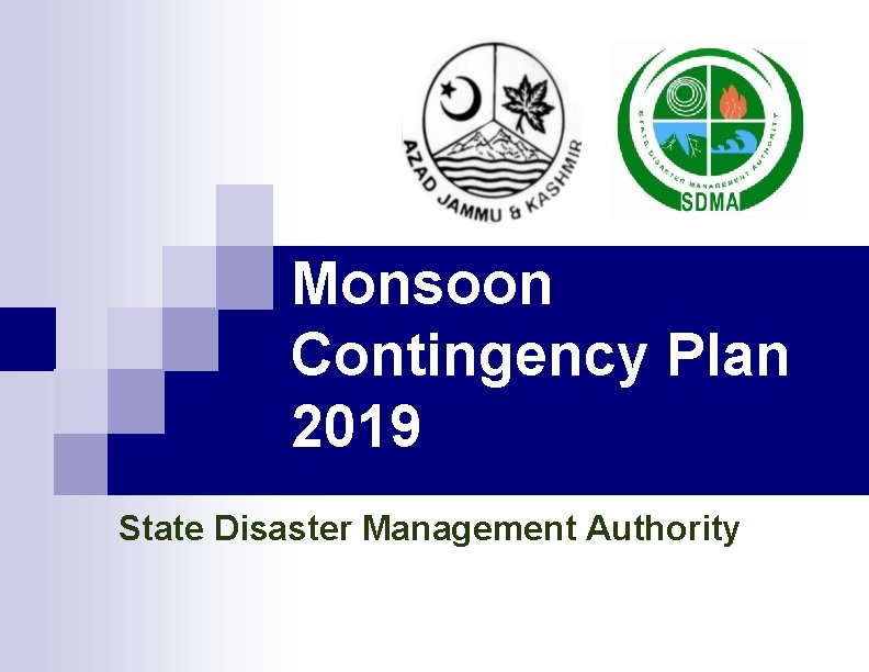 Monsoon Contingency Plan 2019 State Disaster Management Authority 