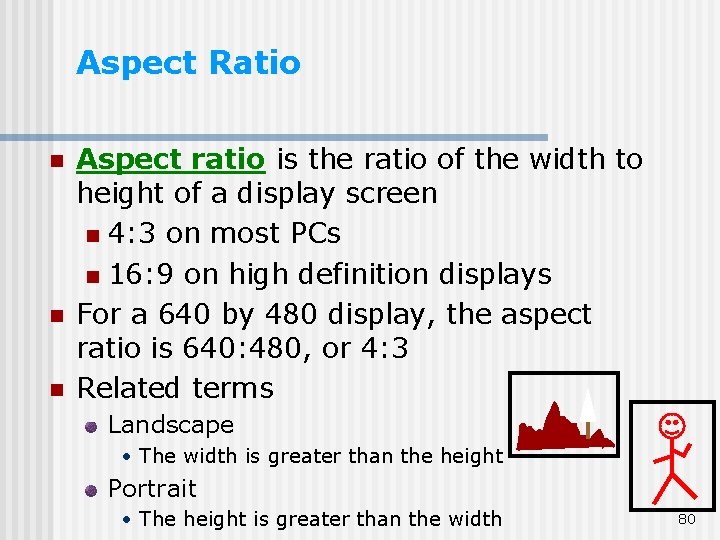 Aspect Ratio n n n Aspect ratio is the ratio of the width to Aspect Ratio n n n Aspect ratio is the ratio of the width to