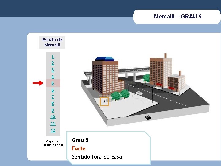 Mercalli – GRAU 5 Escala de Mercalli 1 2 3 4 5 6 7