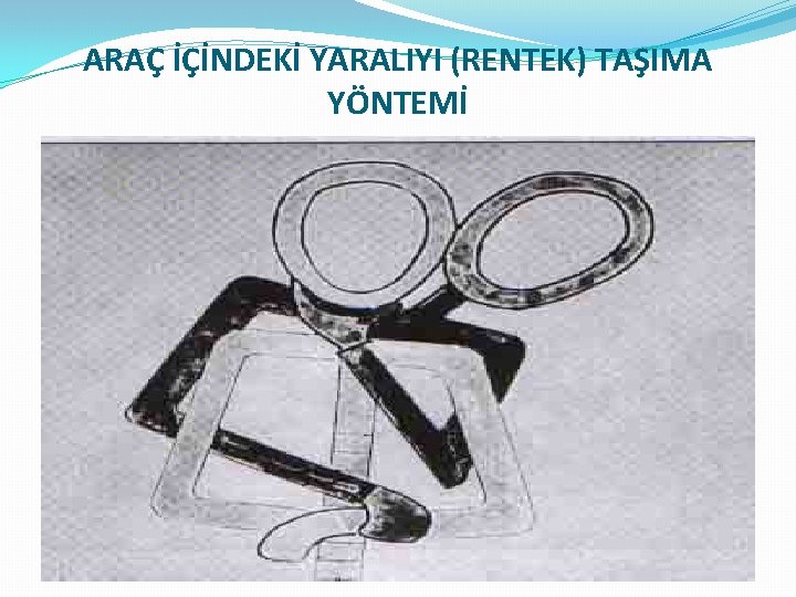 ARAÇ İÇİNDEKİ YARALIYI (RENTEK) TAŞIMA YÖNTEMİ 