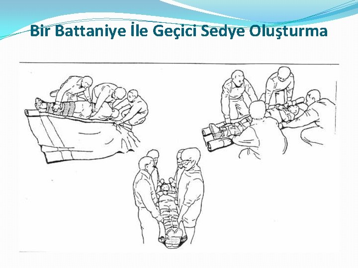Bir Battaniye İle Geçici Sedye Oluşturma 