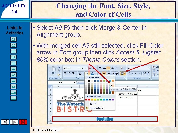 ACTIVITY 2. 6 Links to Activities 2. 1 2. 2 2. 3 2. 4