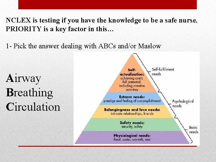 NCLEX is testing if you have the knowledge to be a safe nurse. PRIORITY NCLEX is testing if you have the knowledge to be a safe nurse. PRIORITY