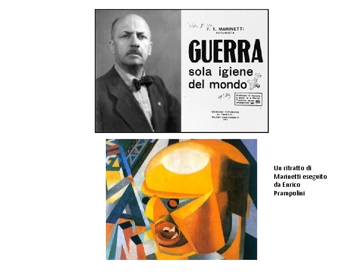 Un ritratto di Marinetti eseguito da Enrico Prampolini 