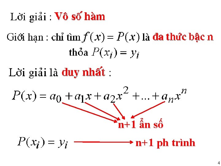 n+1 ẩn số n+1 ph trình 4 