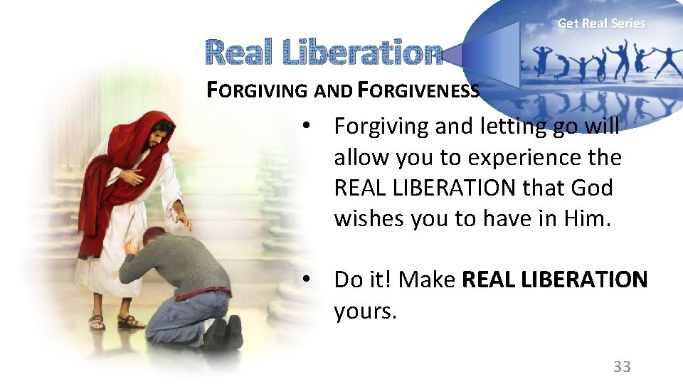 Real Liberation Get Real Series FORGIVING AND FORGIVENESS • Forgiving and letting go will