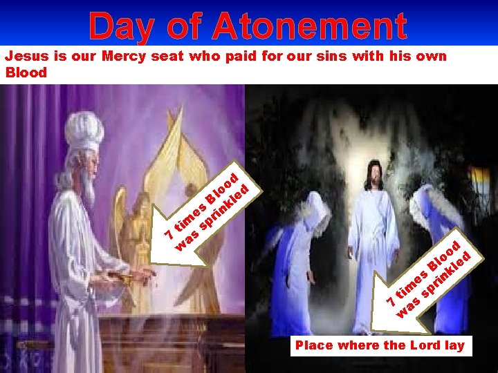 Day of Atonement Jesus is our Mercy seat who paid for our sins with