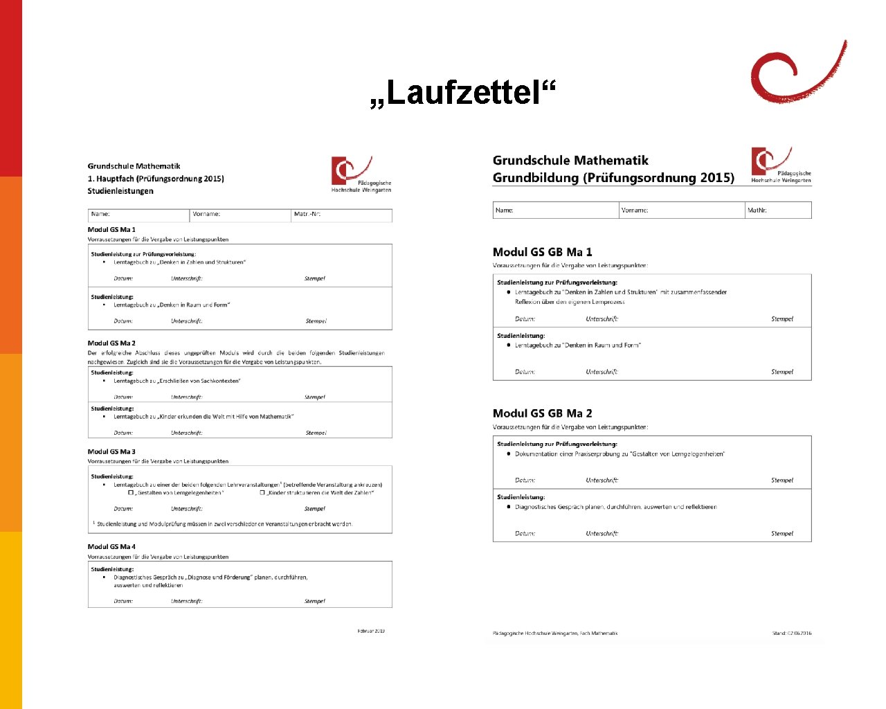 „Laufzettel“ „Laufzettel“