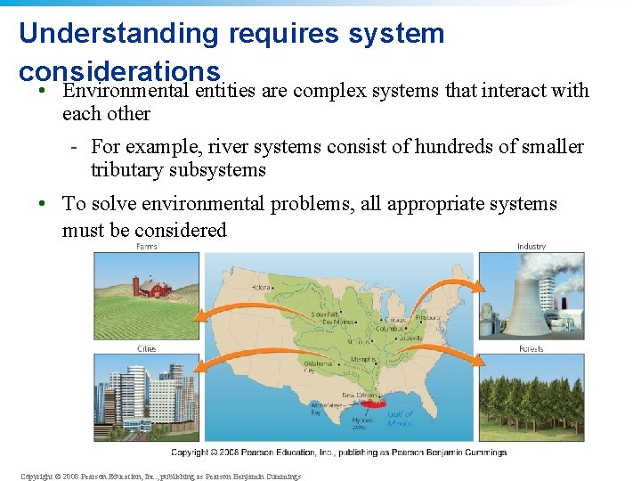 Understanding requires system considerations • Environmental entities are complex systems that interact with each