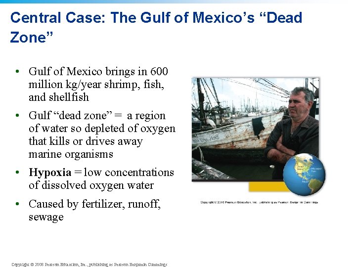 Central Case: The Gulf of Mexico’s “Dead Zone” • Gulf of Mexico brings in