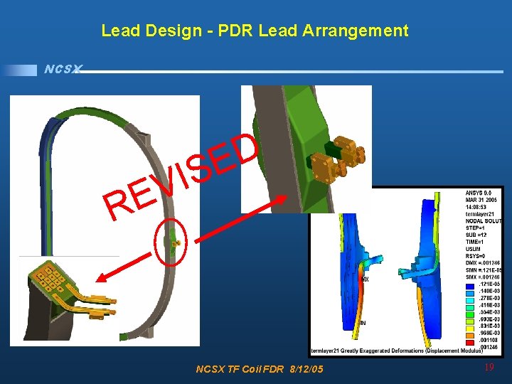 Lead Design - PDR Lead Arrangement NCSX D E S I V E R