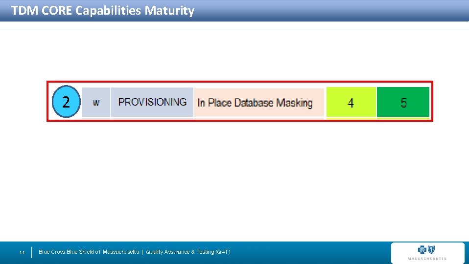 TDM CORE Capabilities Maturity 2 11 Blue Cross Blue Shield of Massachusetts | Quality