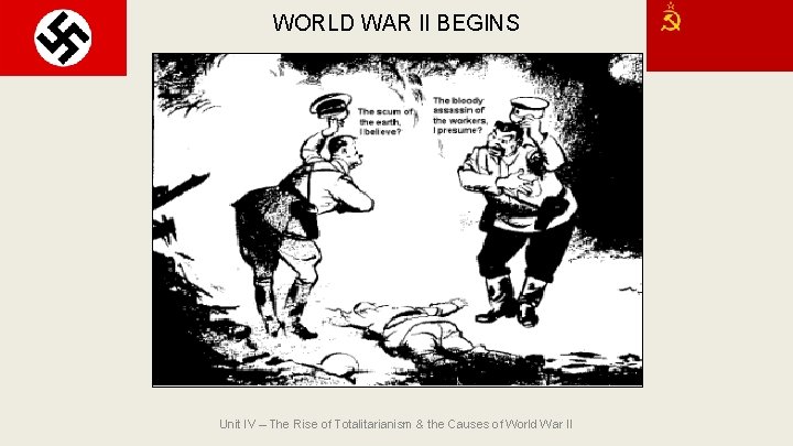 WORLD WAR II BEGINS Unit IV – The Rise of Totalitarianism & the Causes