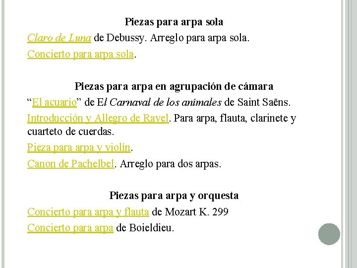 Piezas para arpa sola Claro de Luna de Debussy. Arreglo para arpa sola. Concierto Piezas para arpa sola Claro de Luna de Debussy. Arreglo para arpa sola. Concierto