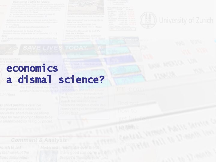 economics a dismal science? 