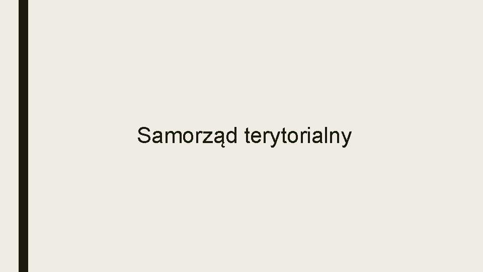 Samorząd terytorialny 