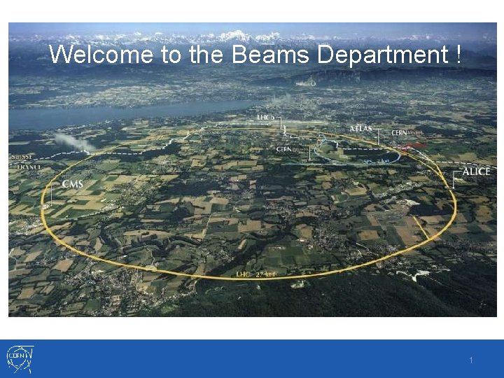 Welcome to the Beams Department ! 1 