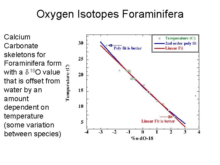 Oxygen Isotopes Foraminifera Calcium Carbonate skeletons for Foraminifera form with a δ 18 O