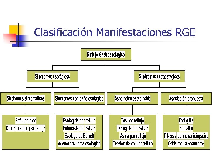 Clasificación Manifestaciones RGE 