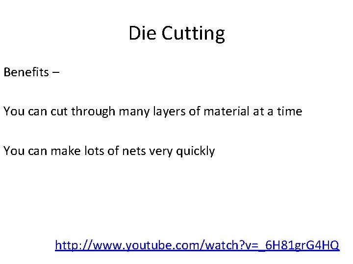 Die Cutting Benefits – You can cut through many layers of material at a