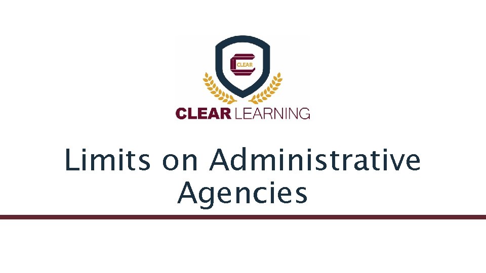 Limits on Administrative Agencies 