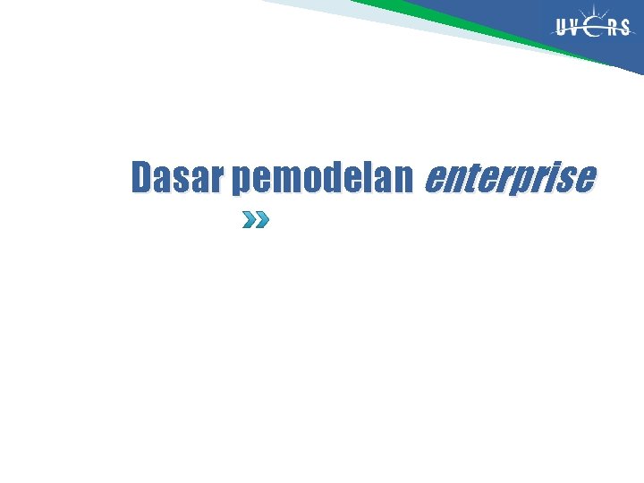 Dasar pemodelan enterprise 
