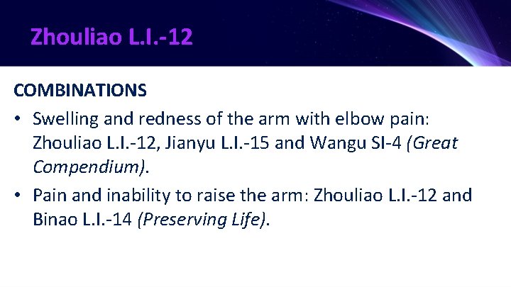 Zhouliao L. I. -12 COMBINATIONS • Swelling and redness of the arm with elbow