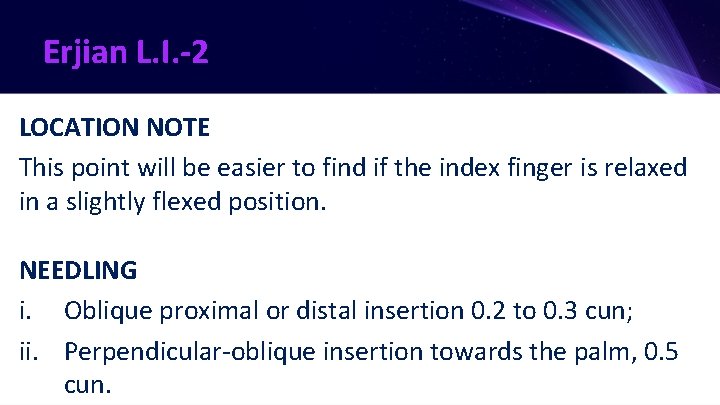 Erjian L. I. -2 LOCATION NOTE This point will be easier to find if