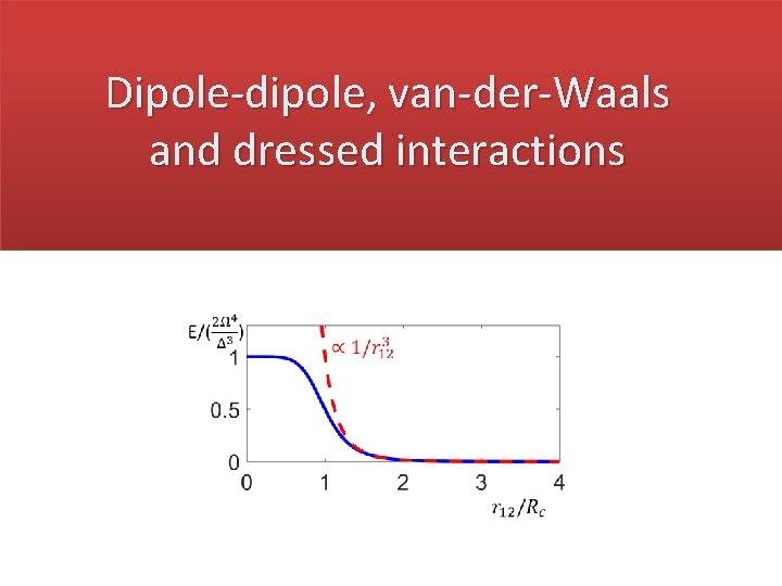 Dipole-dipole, van-der-Waals and dressed interactions 