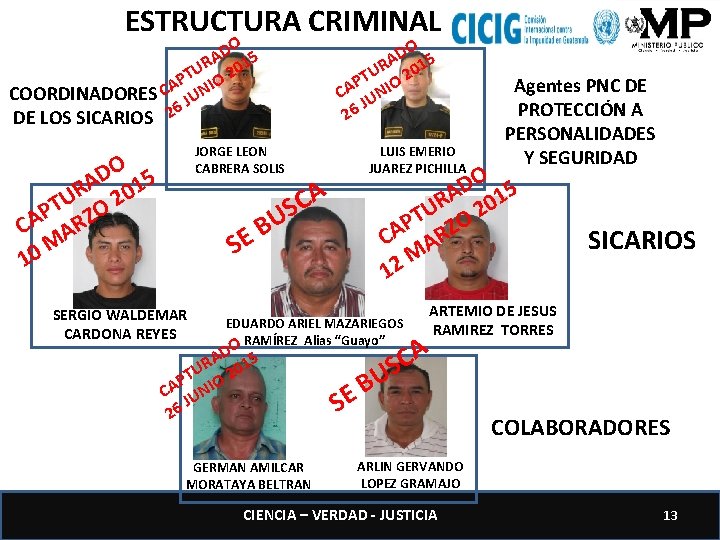 ESTRUCTURA CRIMINAL DO 5 A UR 201 T P O COORDINADORES CA JUNI 26