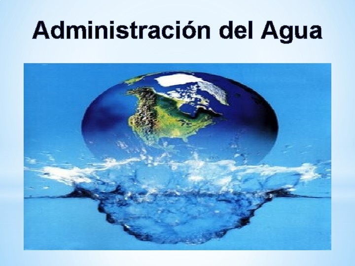 Administración del Agua 