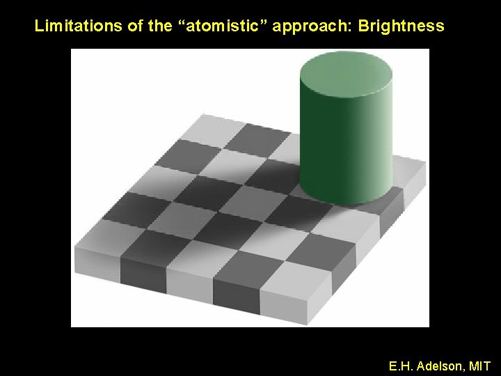 Limitations of the “atomistic” approach: Brightness E. H. Adelson, MIT 
