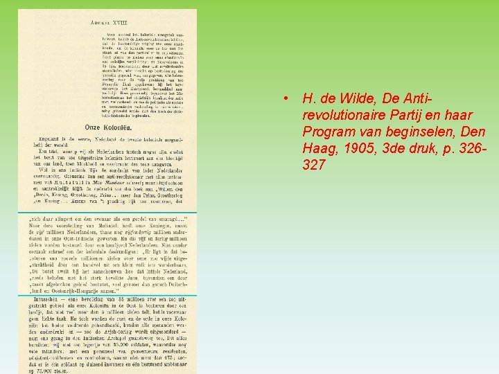  • H. de Wilde, De Antirevolutionaire Partij en haar Program van beginselen, Den