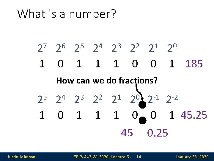 What is a number? 27 26 25 24 23 22 21 20 1 1 What is a number? 27 26 25 24 23 22 21 20 1 1