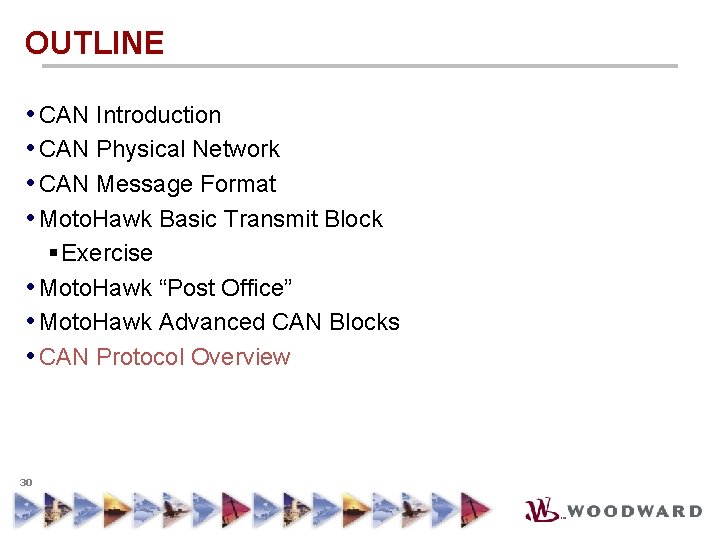 OUTLINE • CAN Introduction • CAN Physical Network • CAN Message Format • Moto.