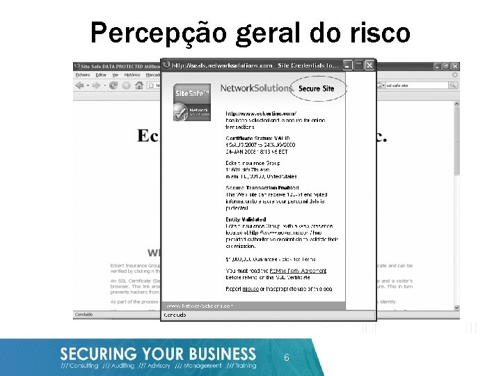 Percepção geral do risco 6 